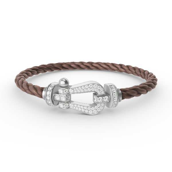 Miro FORCE LARGE HORSESHOE FULL DIAMOND BRACELET SILVER