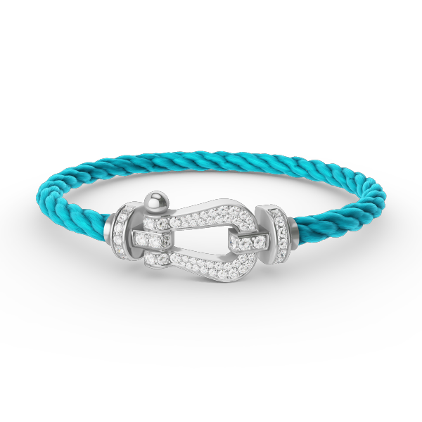 Miro FORCE LARGE HORSESHOE FULL DIAMOND BRACELET SILVER
