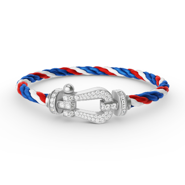 Miro FORCE LARGE HORSESHOE FULL DIAMOND BRACELET SILVER