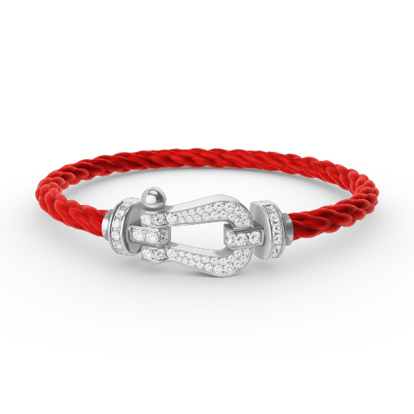 Miro FORCE LARGE HORSESHOE FULL DIAMOND BRACELET SILVER