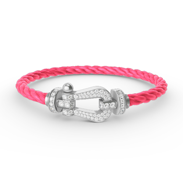 Miro FORCE LARGE HORSESHOE FULL DIAMOND BRACELET SILVER