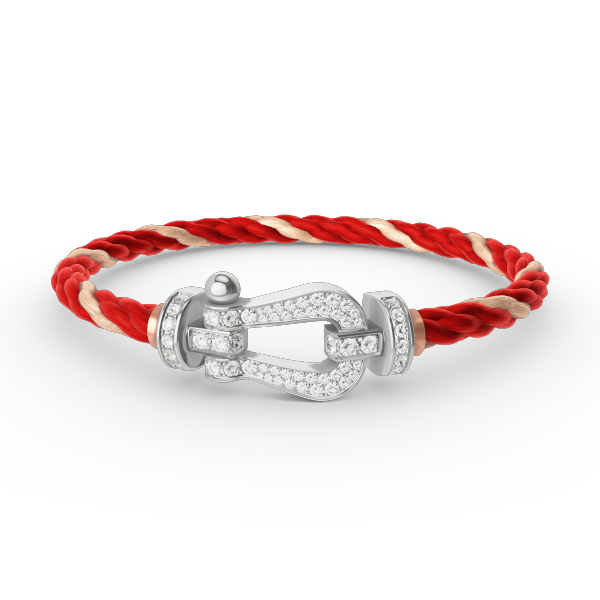 Miro FORCE LARGE HORSESHOE FULL DIAMOND BRACELET SILVER