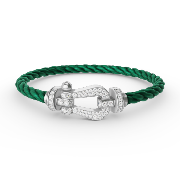 Miro FORCE LARGE HORSESHOE FULL DIAMOND BRACELET SILVER
