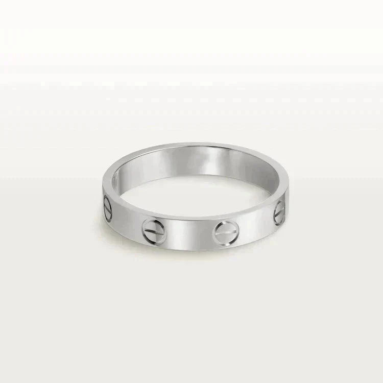 Miro LOVE RING 4MM 1 DIAMOND SILVER