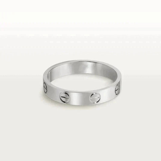 Miro LOVE RING 4MM 1 DIAMOND SILVER