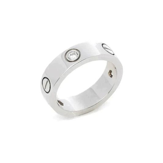 Miro LOVE RING 5.5MM 3 DIAMONDS SILVER